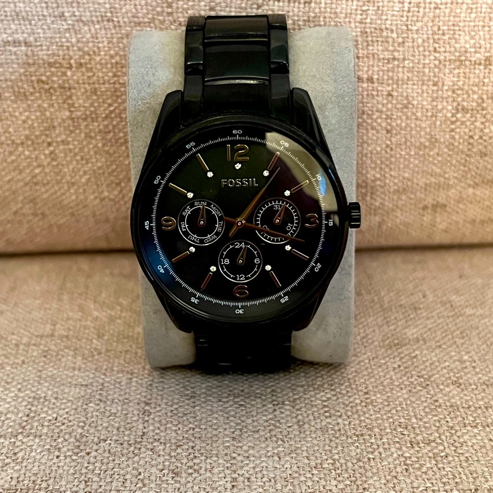 Black Fossil Watch